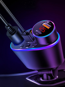 FM-модулятор трансмиттер автомобильный + разветвитель с Bluetooth TDS TS-CAF25